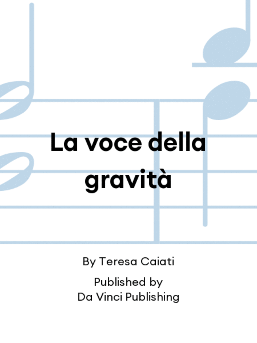 La voce della gravità La voce della gravità Clarinet scores gallery preview page 1