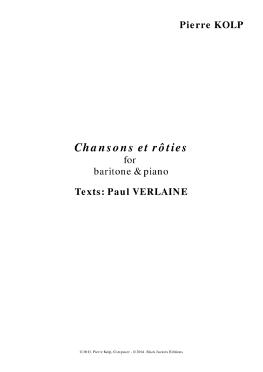 Chansons et roties Chansons et roties Voice scores gallery preview page 1