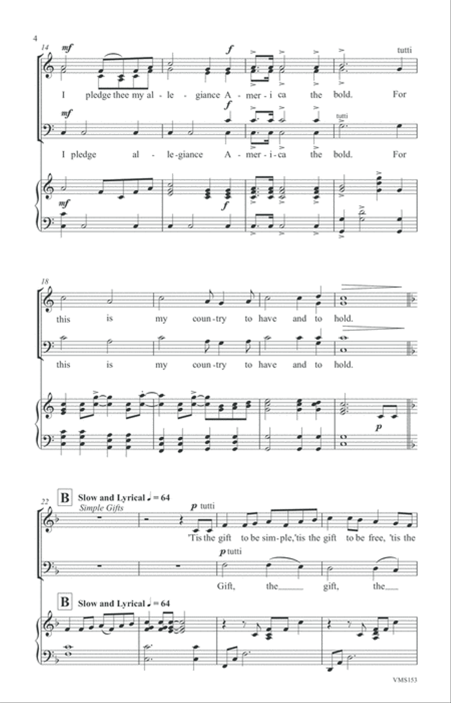 America, Land That I Love 4-Part scores gallery preview page 4