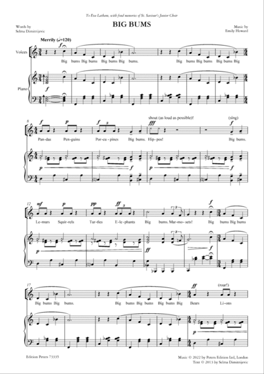 Two Songs after Friday Afternoons Choir scores gallery preview page 2