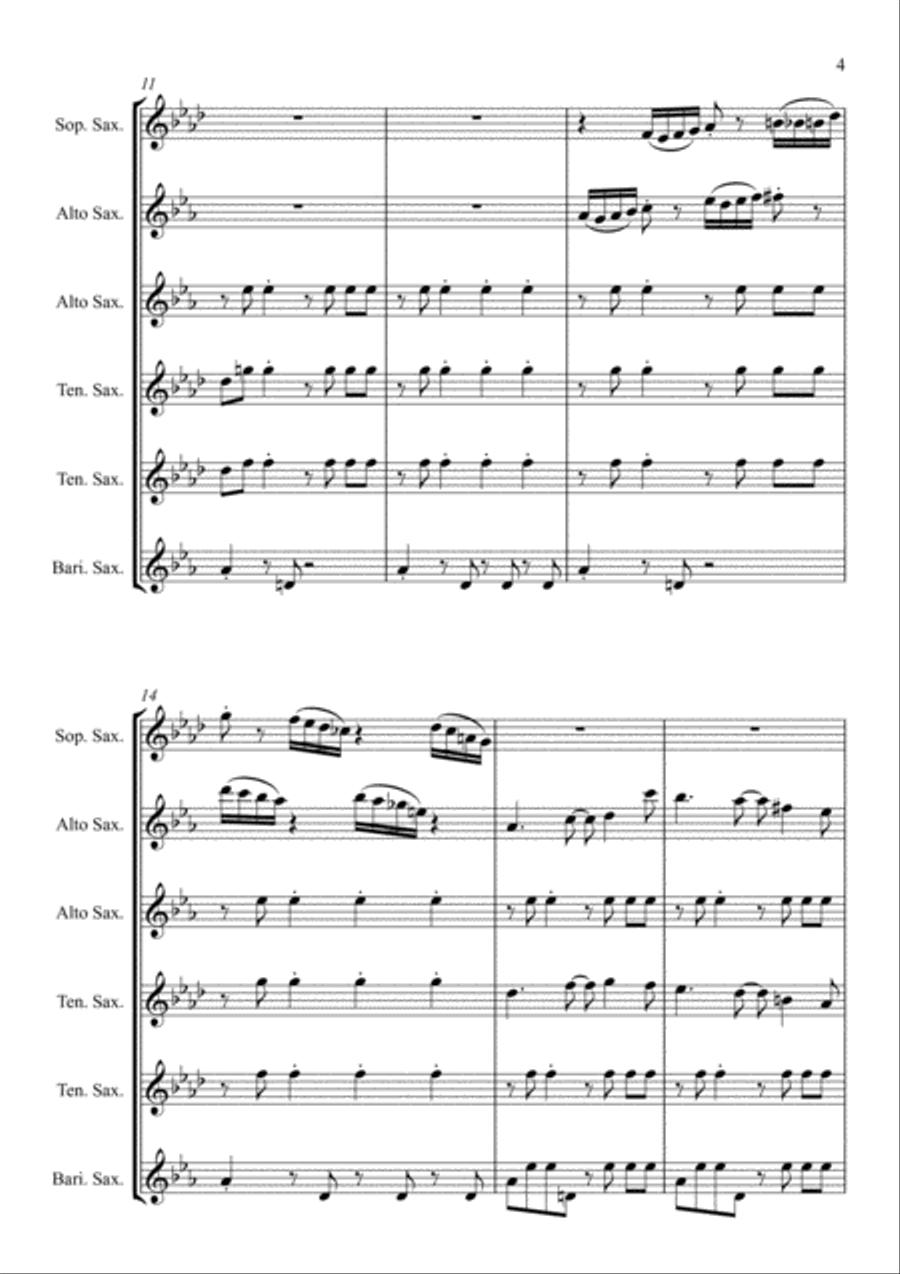 Theme From The Simpsons Woodwind Ensemble scores gallery preview page 5