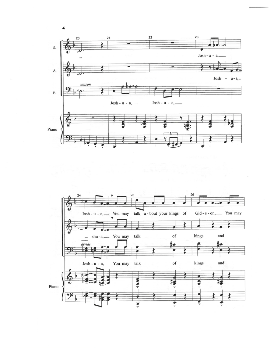 The Battle Of Jericho 4-Part scores gallery preview page 3