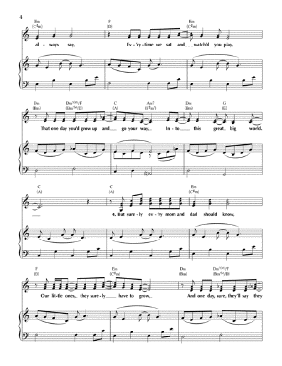 Daddy’s Little Girl (The Wedding Song) – Version 1 Voice scores gallery preview page 4