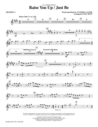 Book cover for Raise You Up/Just Be (from Kinky Boots) (arr. Mac Huff) - Trumpet 1