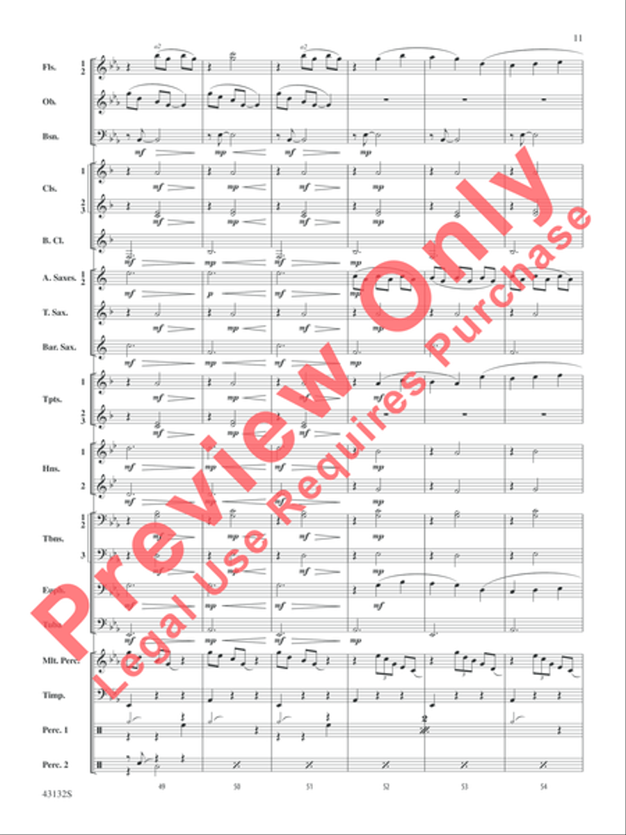 Festival Dance Festival Dance Concert Band scores gallery preview page 11
