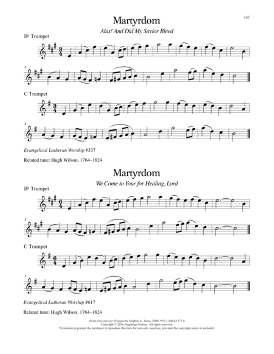 Hymn Descants for Trumpet C Trumpet scores gallery preview page 168