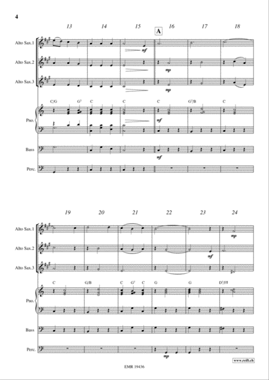 Plaisir d' Amour Alto Saxophone scores gallery preview page 4