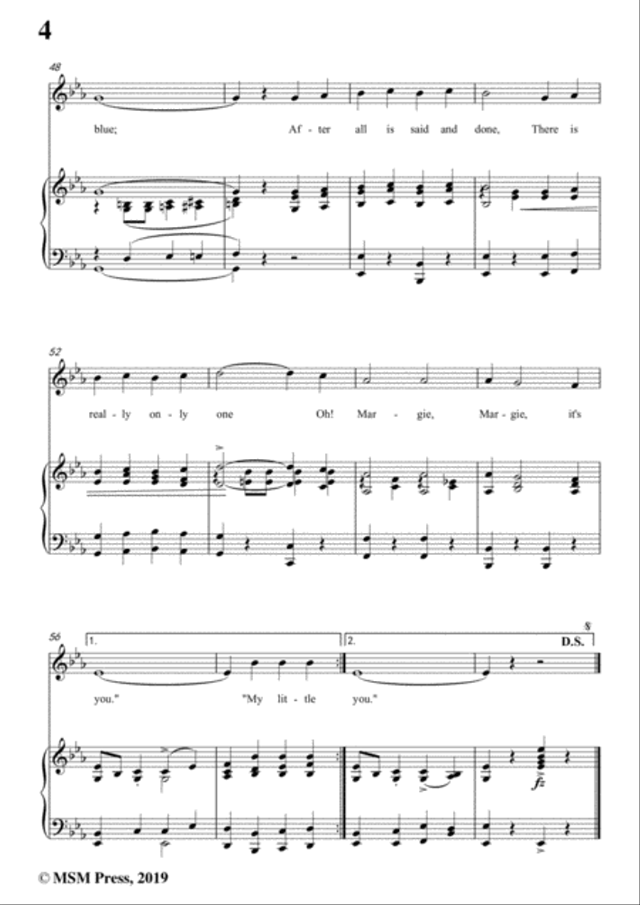 Con Conrad;J. Russel Robinson-Margie,in E flat Major,for Voice&Piano Voice scores gallery preview page 6