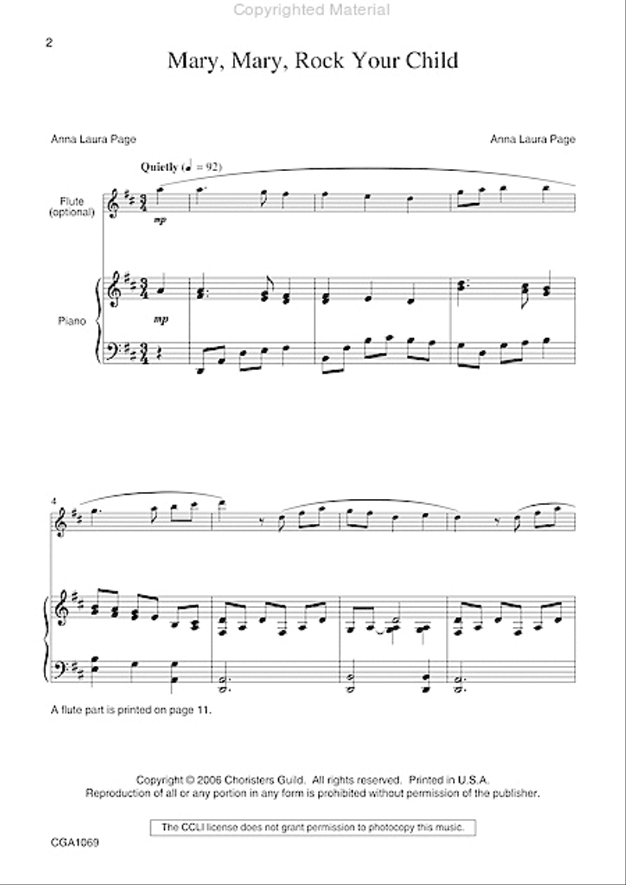 Mary mary rock your store little baby sheet music