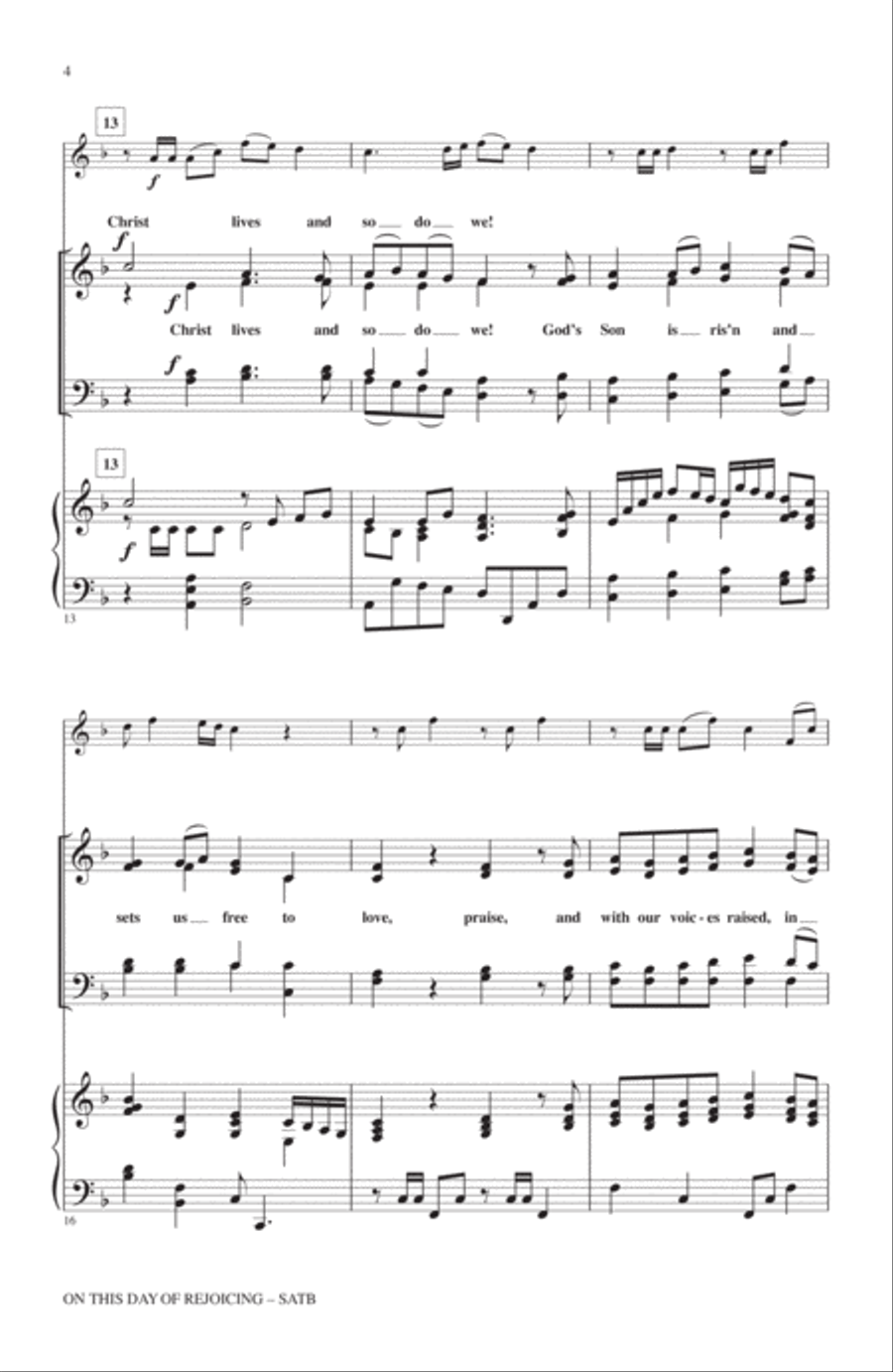 This Day Of Rejoicing 4-Part scores gallery preview page 3