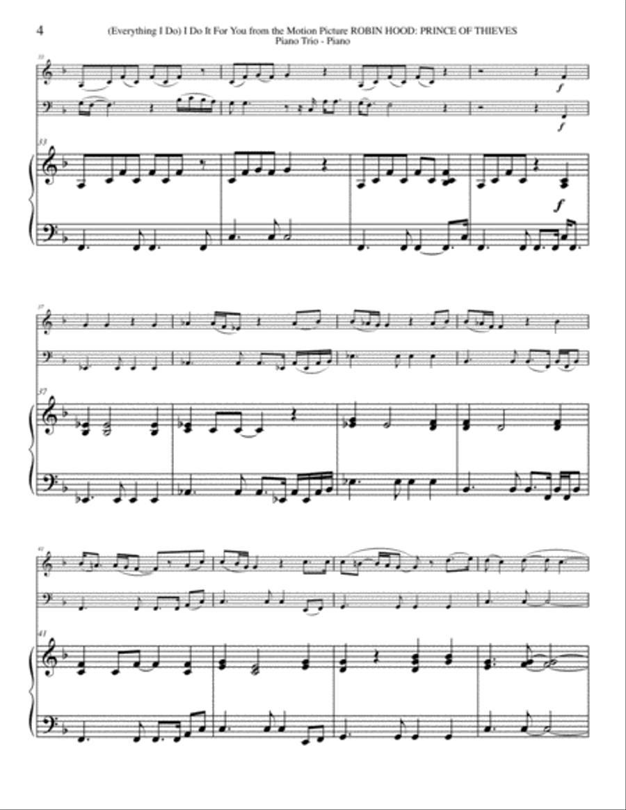 (Everything I Do) I Do It For You Piano Trio scores gallery preview page 4