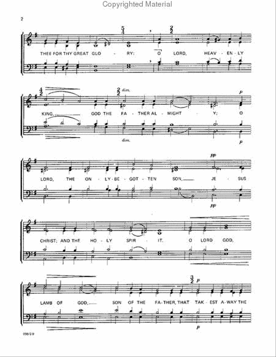Glory to God in the Highest 4-Part scores gallery preview page 3