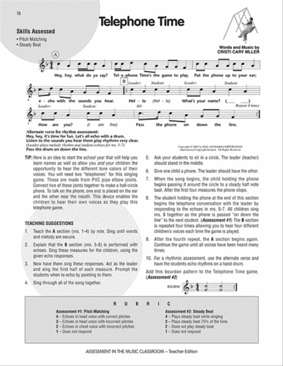Assessment in the Music Classroom Choir scores gallery preview page 6