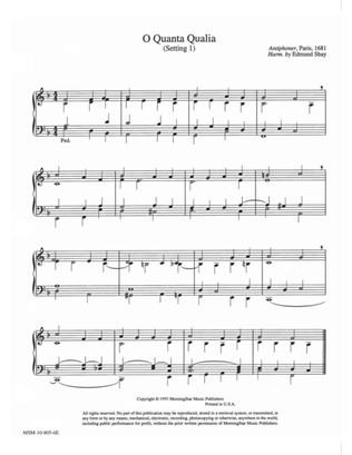 O quanta qualia (2 settings) (Hymn Harmonization)