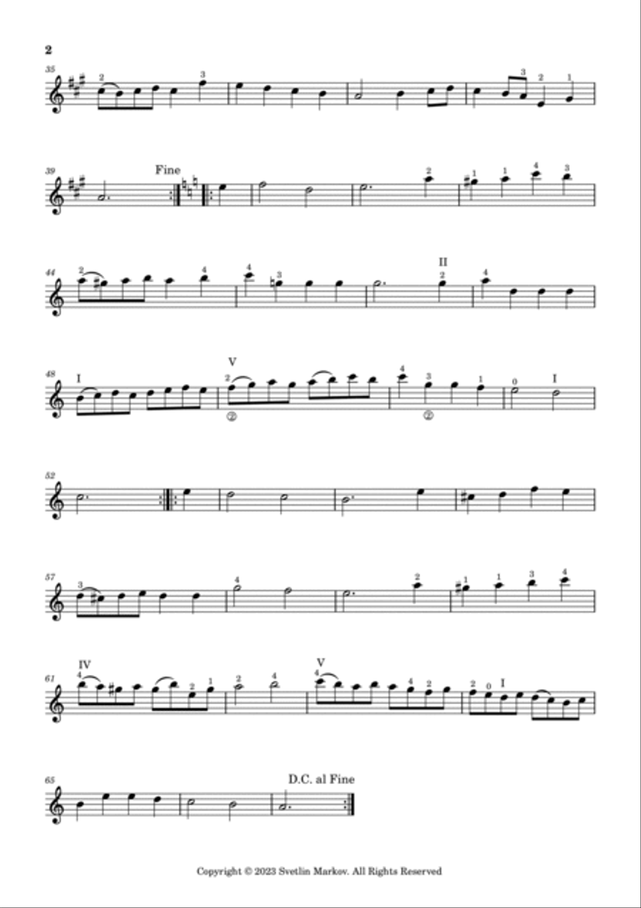 Aria (from Watermusic) Classical Guitar scores gallery preview page 6