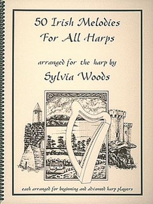 Book cover for 50 Irish Melodies for All Harps