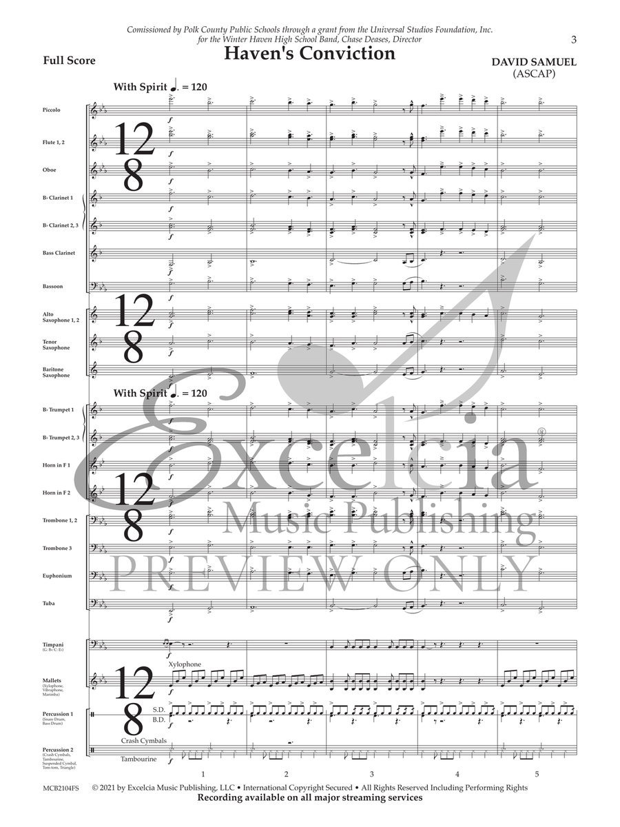 Haven's Conviction Concert Band scores gallery preview page 4
