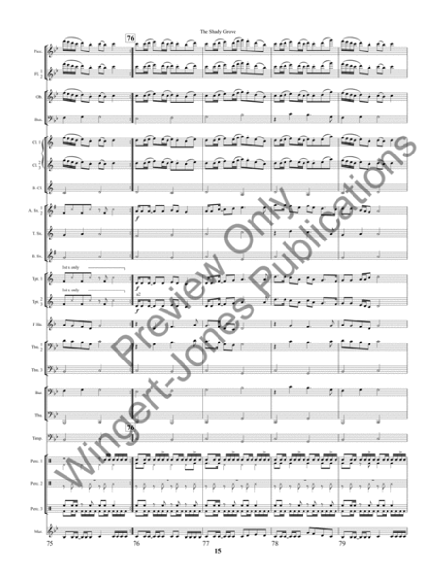The Shady Grove The Shady Grove Concert Band scores gallery preview page 18
