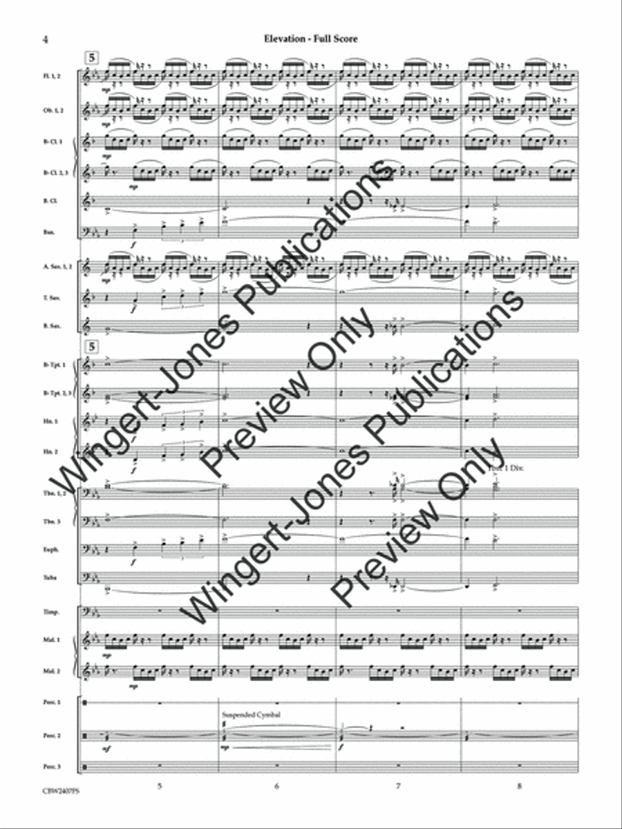 Elevation (Score) Concert Band scores gallery preview page 5