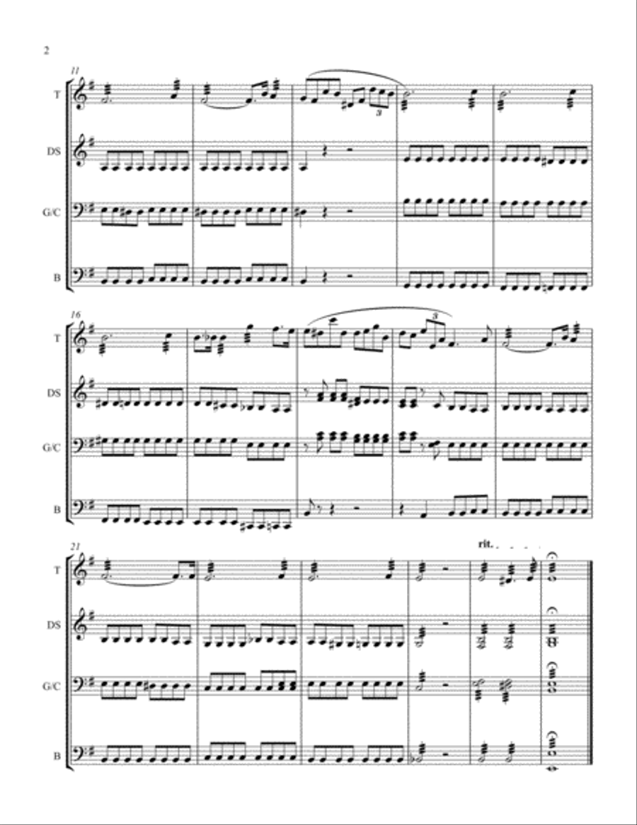Prelude in E minor by Chopin for Steel Band Steel Drum Band scores gallery preview page 2