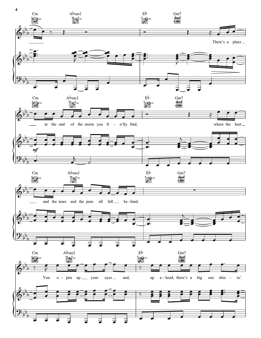 Hope In Front Of Me Piano, Vocal, Guitar scores gallery preview page 4