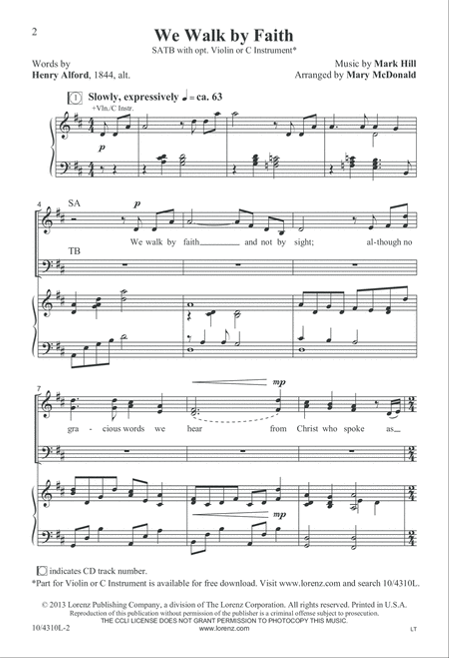 We Walk by Faith 4-Part scores gallery preview page 2