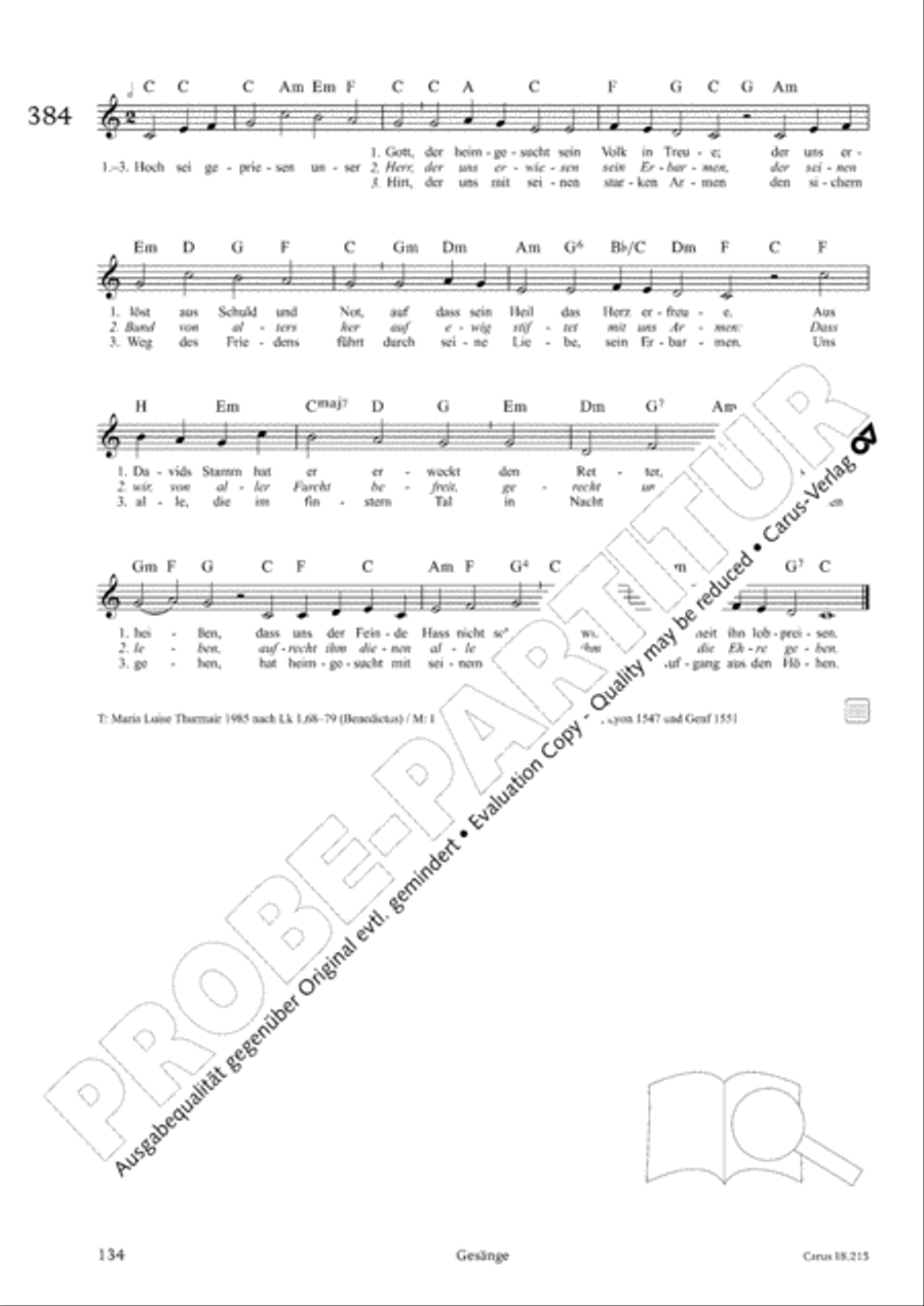 Gitarrenbuch zum Gotteslob Guitar scores gallery preview page 128