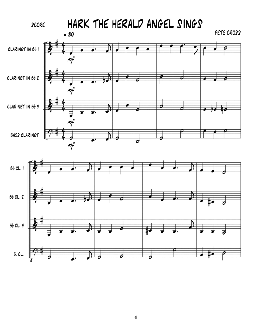 Hark The Herald Angel Sings - Score Only image number null