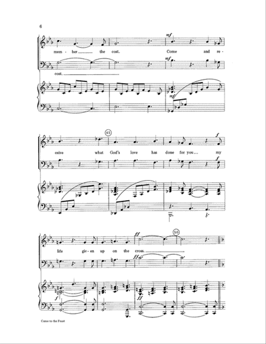 Come to the Feast Come to the Feast 2-Part scores gallery preview page 6