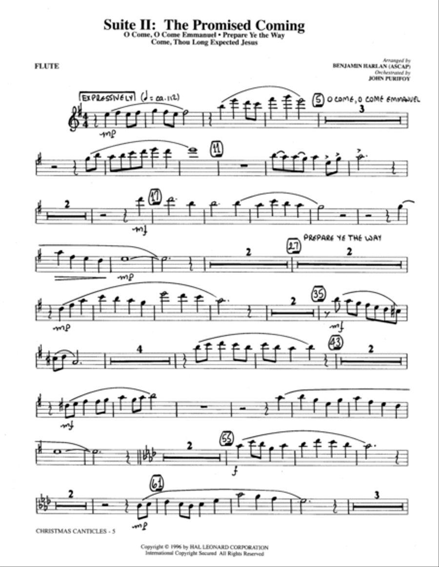 Christmas Canticles: A Cantata of Carols in Four Suites (Full Orchestra) - Flute Choir scores gallery preview page 5