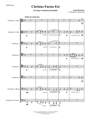 Christus Factus Est Motet for 8-part Trombone Ensemble