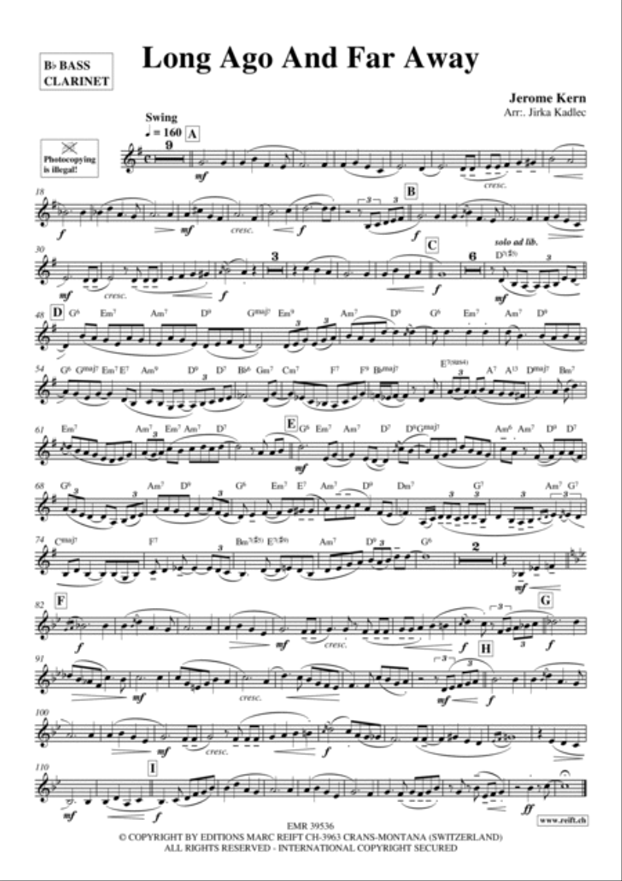 Long Ago And Far Away Bass Clarinet scores gallery preview page 2