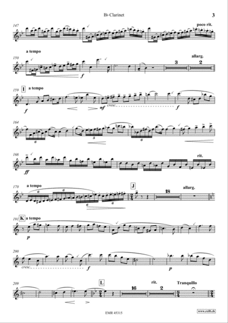Konzert No. 1 f-moll Konzert No. 1 f-moll Clarinet Solo scores gallery preview page 4