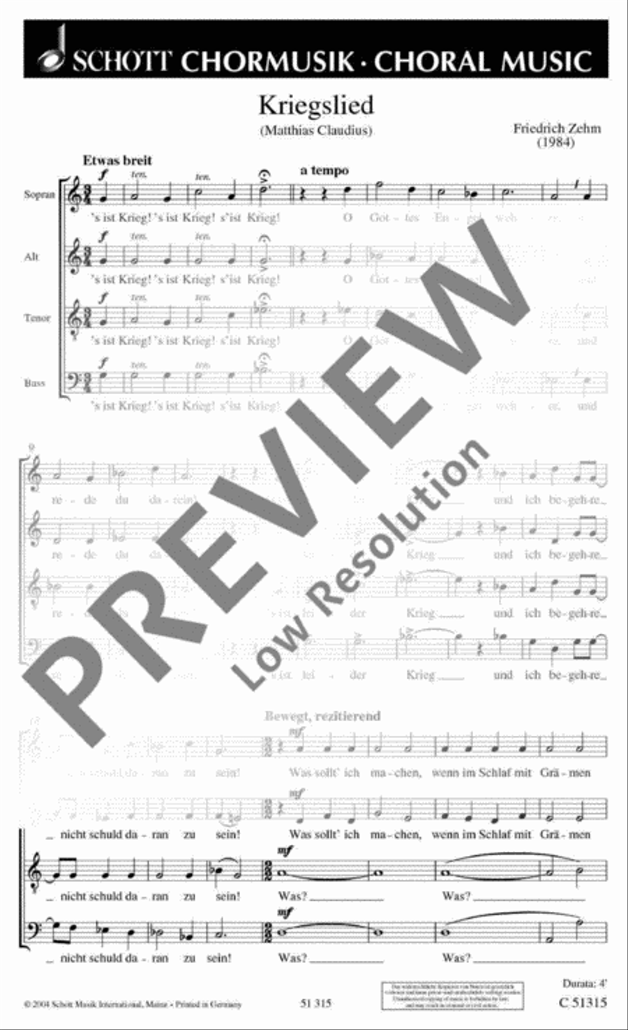 Kriegslied Kriegslied A Cappella scores gallery preview page 2