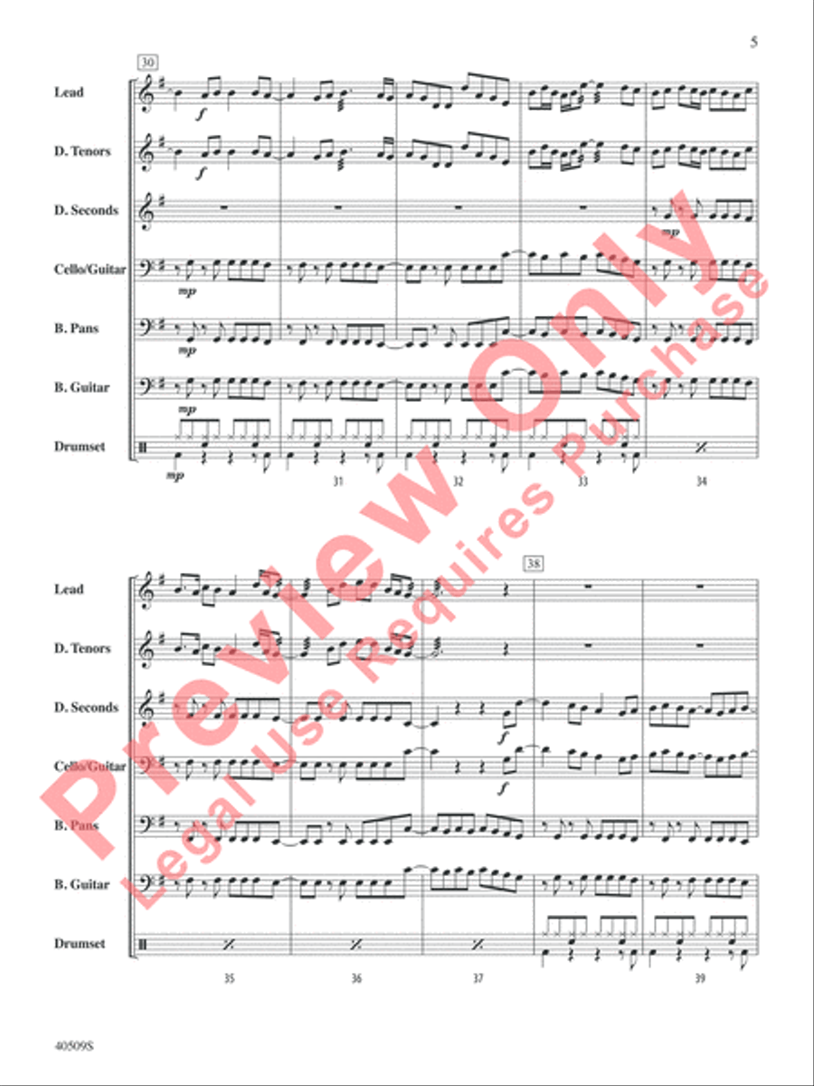 Any Way You Want It Steel Drum Band scores gallery preview page 6