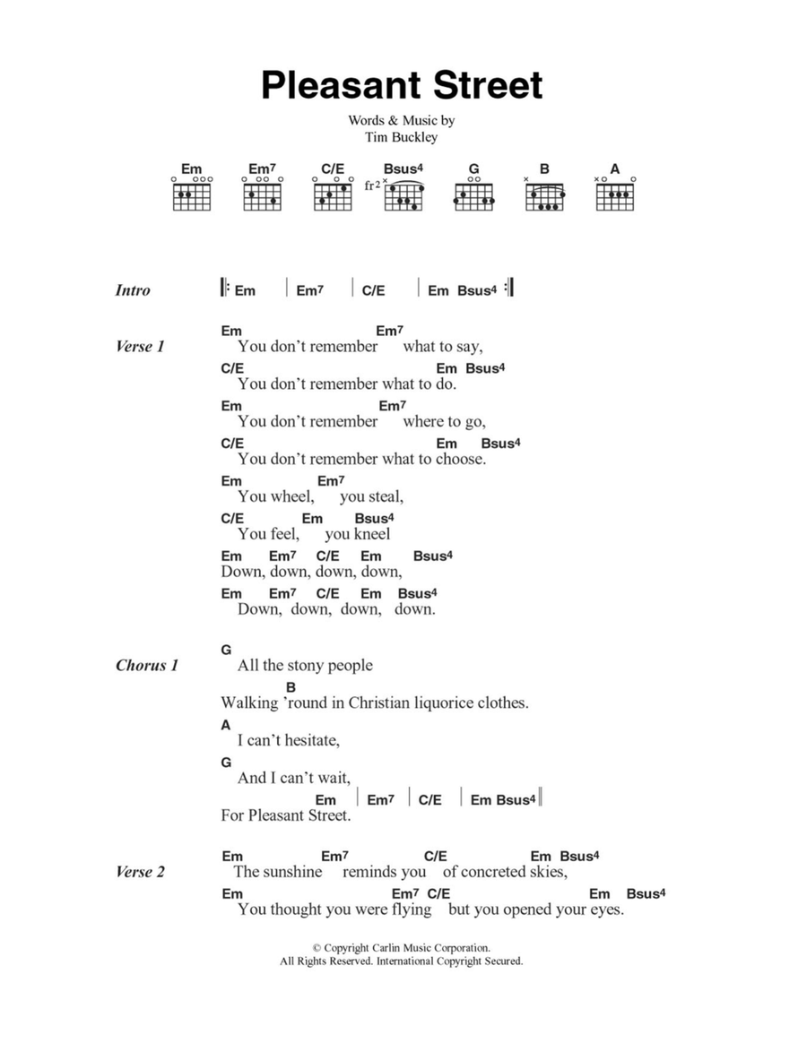 Pleasant Street Pleasant Street Easy Guitar scores gallery preview page 1