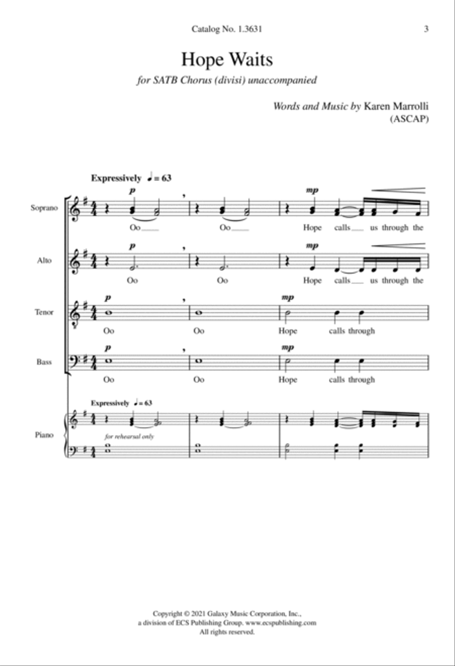 Hope Waits Hope Waits Divisi scores gallery preview page 2