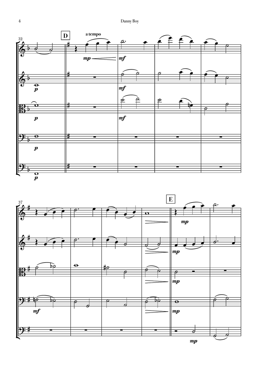 Danny Boy String Orchestra scores gallery preview page 4