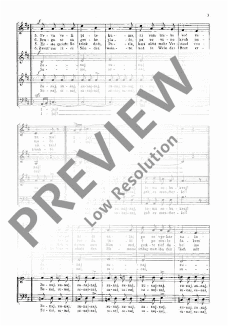 Sechs serbische Volkslieder 4-Part scores gallery preview page 4