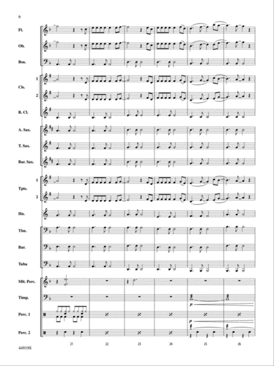 Heartbeat Song: Score Heartbeat Song: Score Concert Band scores gallery preview page 6