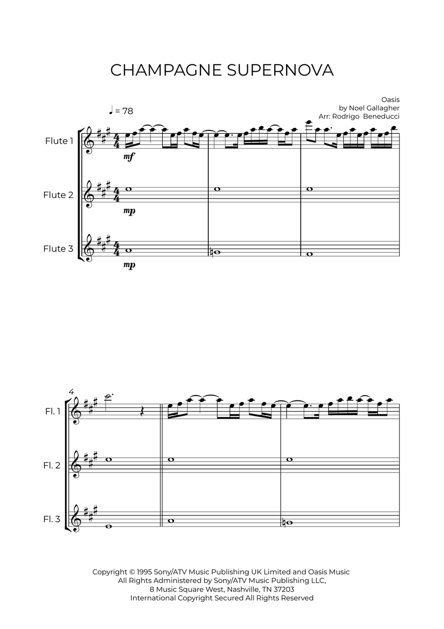 Champagne Supernova Flute Trio scores gallery preview page 2