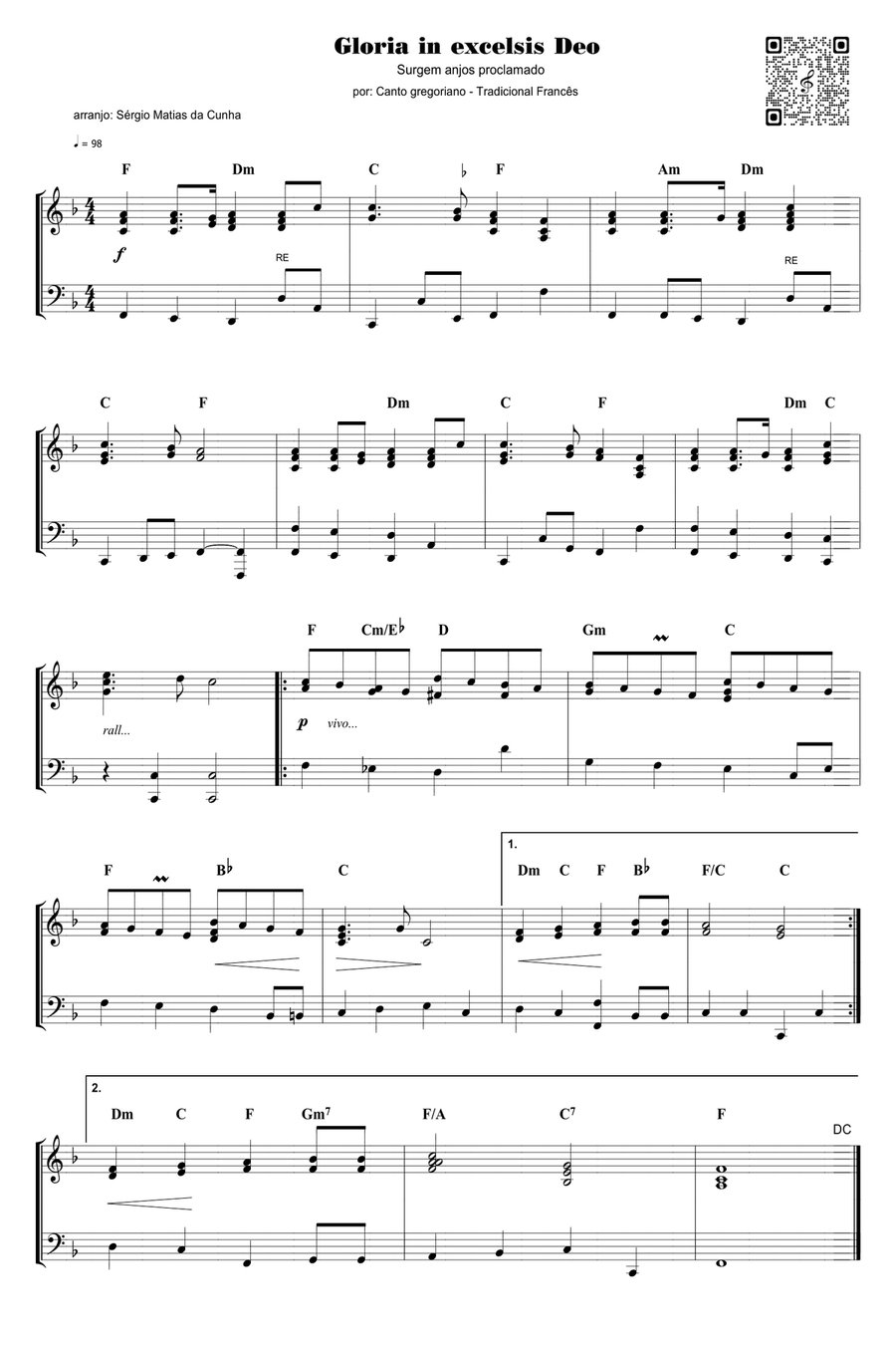 Gloria in excelsis Deo (fase2) Piano Solo scores gallery preview page 1