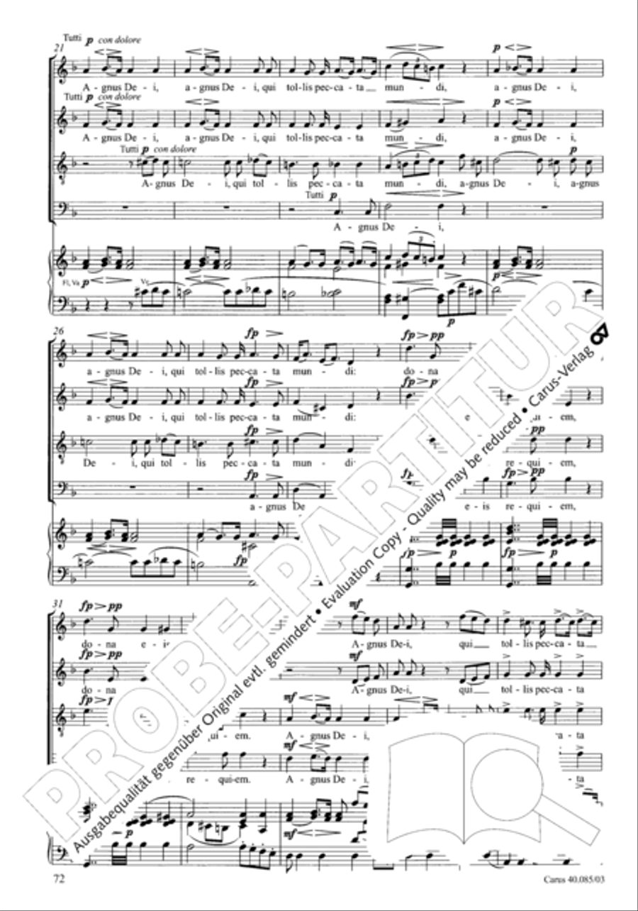 Missa pro defunctis Missa pro defunctis 4-Part scores gallery preview page 73