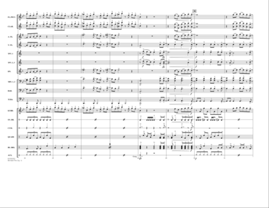 We Built This City - Full Score Marching Band scores gallery preview page 5