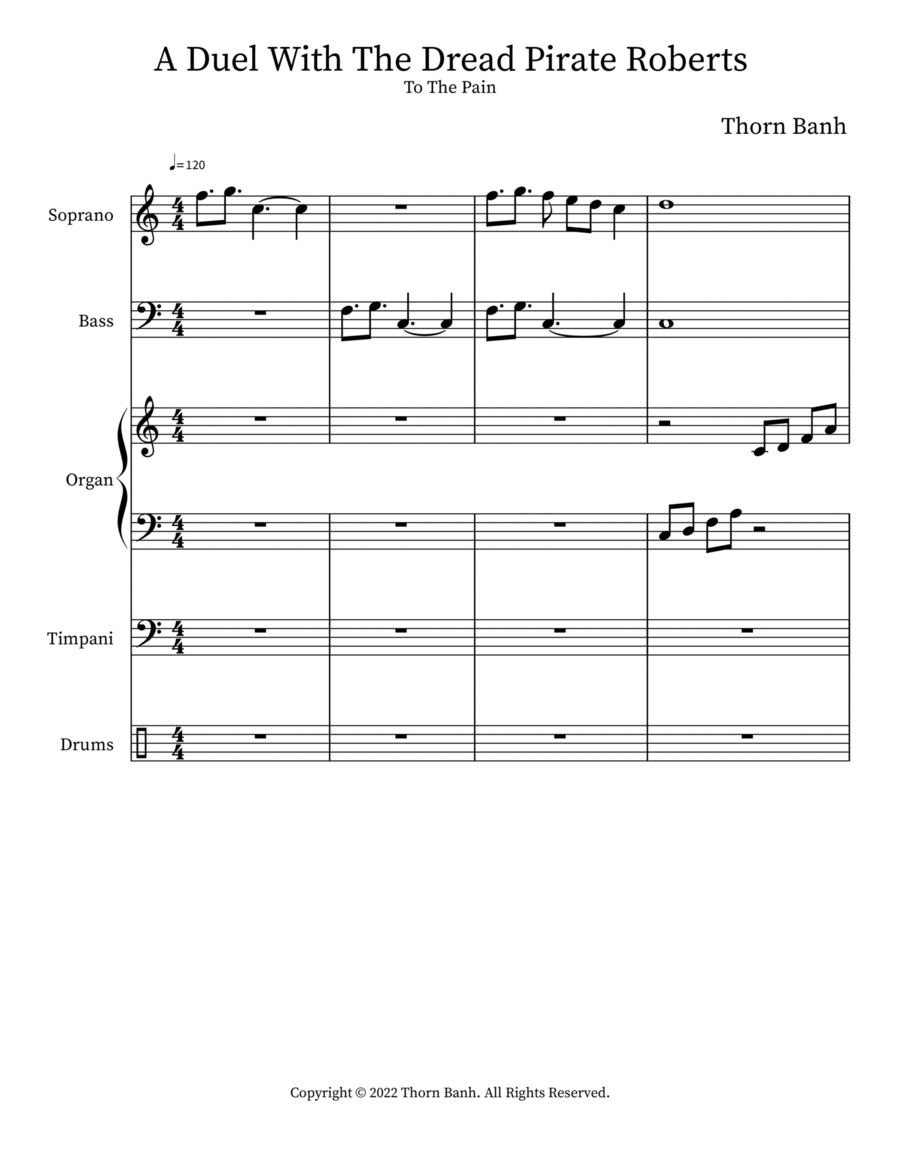 A Duel With The Dread Pirate Roberts Soprano Saxophone scores gallery preview page 1