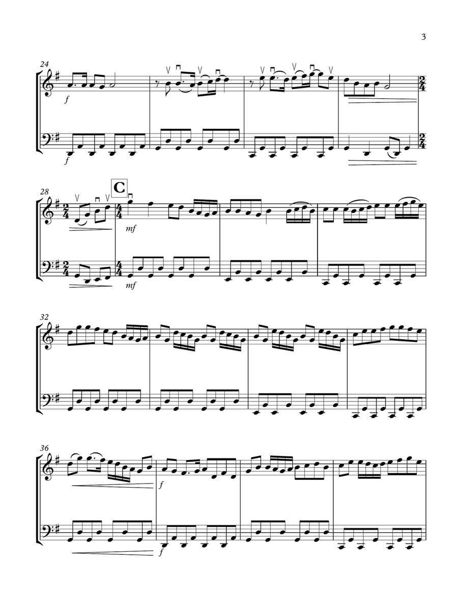 Whiskey In The Jar - Violin & Cello Duet - Traditional Irish arr. Cellobat String Duet scores gallery preview page 3