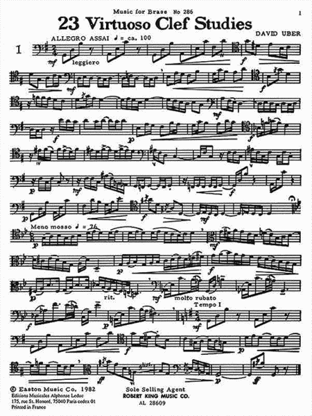 23 Virtuoso Clef Studies, For Trombone, Baritone, Euphonium Or Tenor Tuba