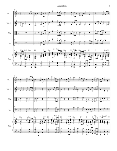 Jerusalem (String Quartet and Piano) image number null