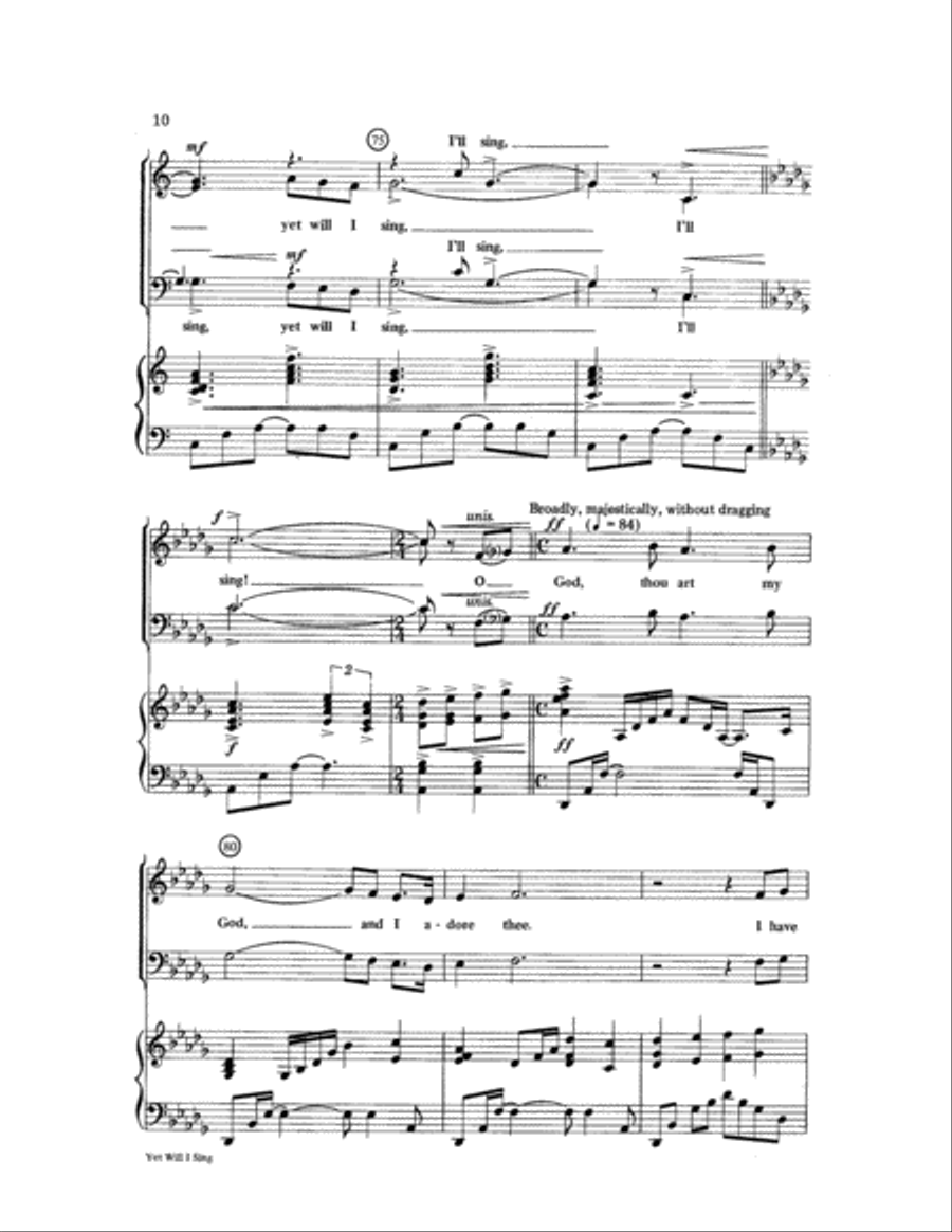 Yet Will I Sing 4-Part scores gallery preview page 10