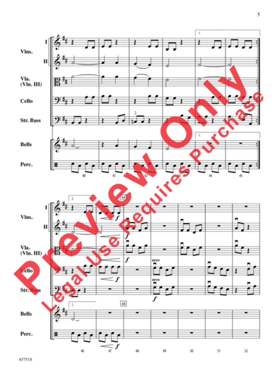 Sleigh Song Sleigh Song String Orchestra scores gallery preview page 6